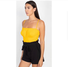 Load image into Gallery viewer, Shirred cami top in mango