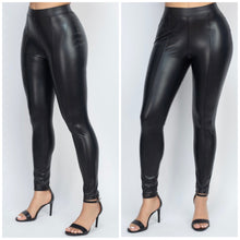 Load image into Gallery viewer, KATRINA waisted faux leather skinny pants in black