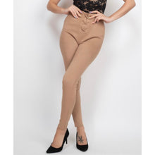 Load image into Gallery viewer, DONNA faux suede lace up detail skinny pants