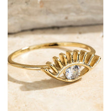 Load image into Gallery viewer, Pave crystal eye ring