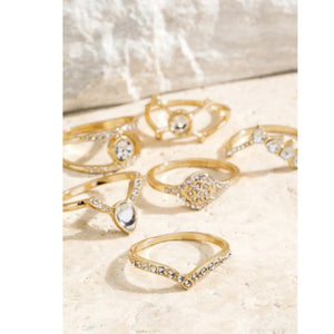 5 ring set with CZ