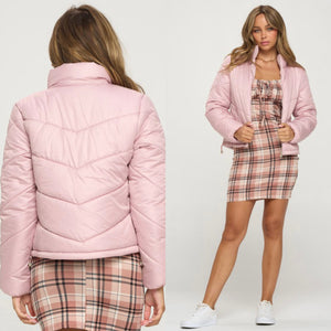 EMILIA puffer jacket in soft pink