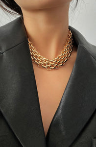 LEVEL UP chunky chain link choker necklace