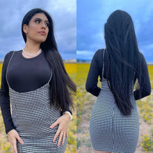 Load image into Gallery viewer, MARIELA two piece houndstooth dress