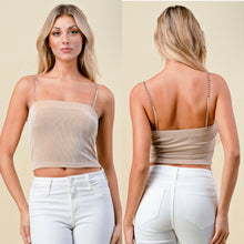 Load image into Gallery viewer, DESIREE chain link cami top in latte