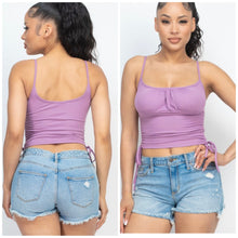 Load image into Gallery viewer, Cami ruched top in lavender