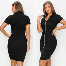 Load image into Gallery viewer, ESTELLA zip up collared dress
