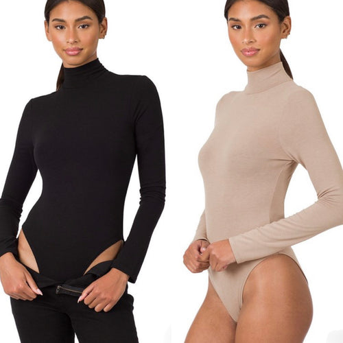 TRINA mock neckline bodysuit