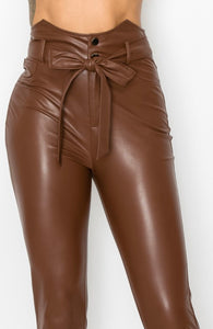 LUCIA high waisted faux leather pants