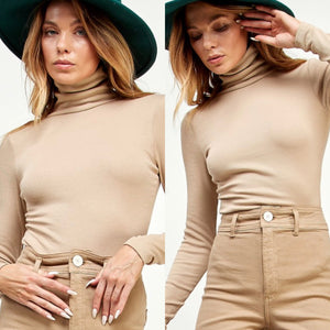 BETTY ribbed turtleneck top