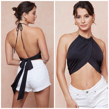Load image into Gallery viewer, KAREN Chain link wrap style crop top