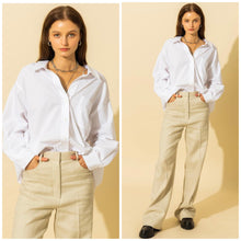 Load image into Gallery viewer, ERIKA Oversized button down collared top