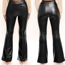 Load image into Gallery viewer, GABBY bell bottom faux leather pants