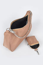 Load image into Gallery viewer, NYLON crossbody and shoulder bag in tan loop